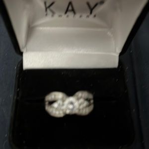 A white gold diamond ring perfect for any engagement.